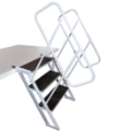 StageQ 3-Step Foldable Adjustable Stair Unit w/ Rail, for 28" High Stage
